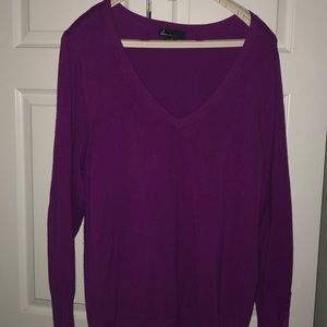 Lane Bryant Purple v-neck sweater